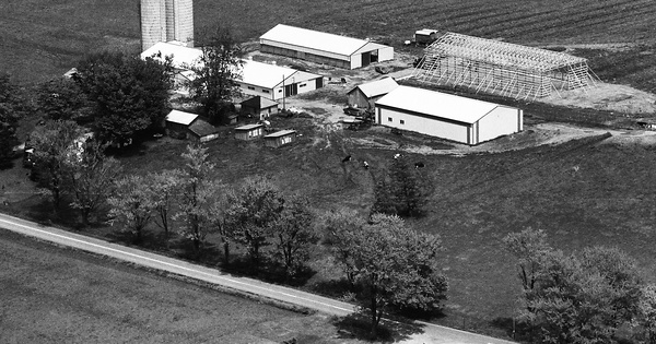 Vintage Aerial photo from 1990 in Cayuga County, NY
