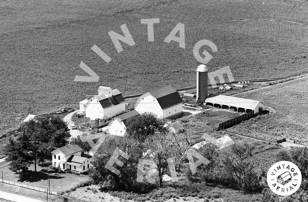Vintage Aerial Iowa Linn County 1964 6DLI12