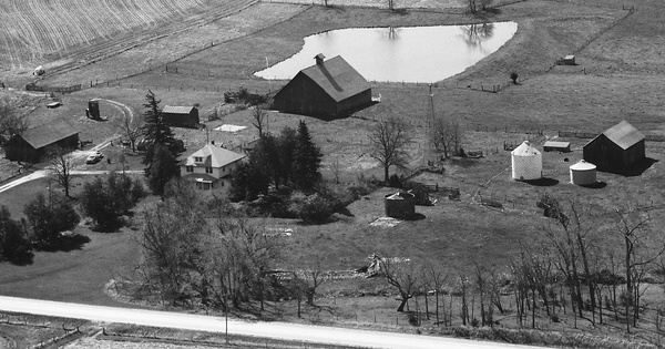 Vintage Aerial photo from 1991 in Madison County, IA