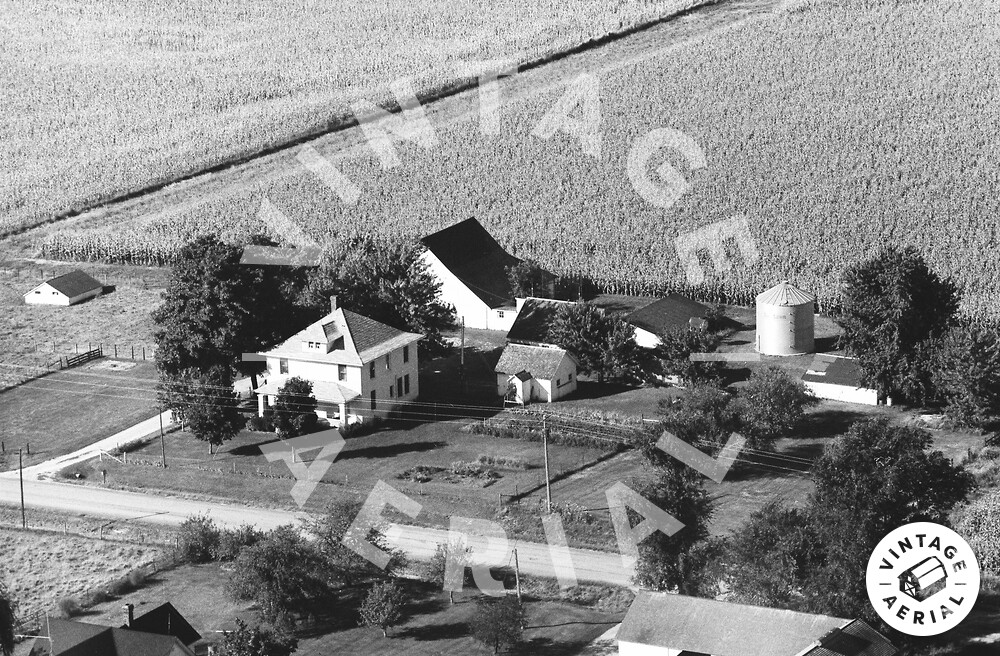 Vintage Aerial Iowa Cedar County 1972 79PCE21