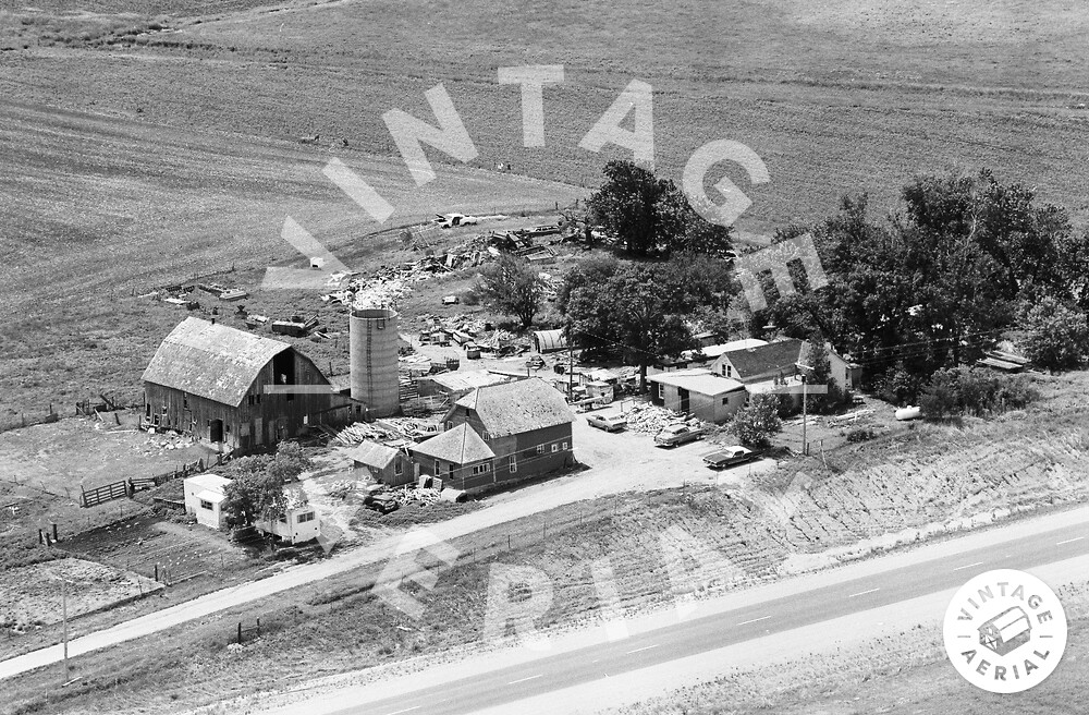 Vintage Aerial Iowa Mitchell County 1980 37XMI26