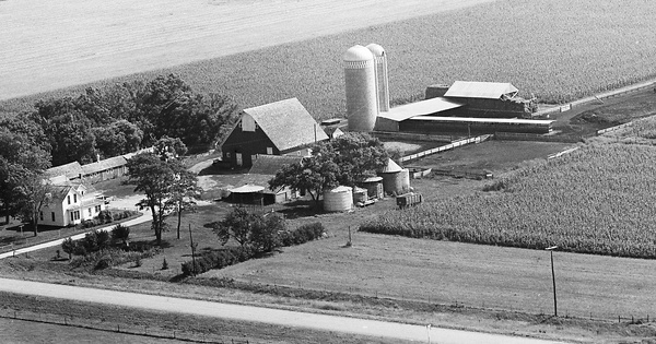 Vintage Aerial photo from 1970 in Osceola County, IA