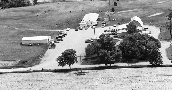 Vintage Aerial photo from 1975 in Lenawee County, MI