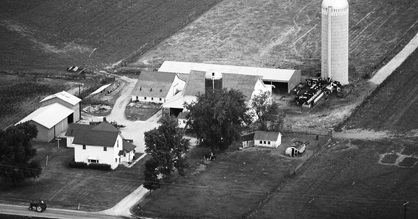 Vintage Aerial photo from 1975 in Huntington County, IN