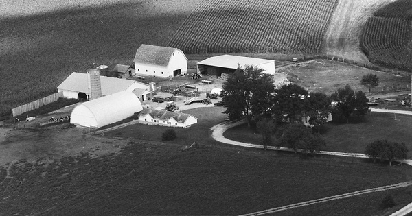 Vintage Aerial photo from 1990 in Delaware County, IA