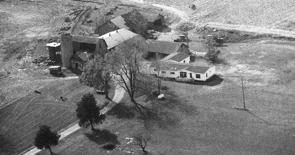 Vintage Aerial photo from 1991 in Lenawee County, MI