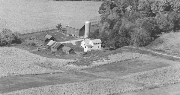 Vintage Aerial photo from 1980 in Sauk County, WI