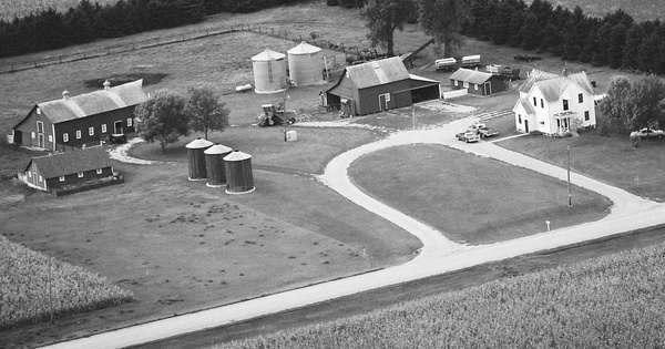 Vintage Aerial photo from 1977 in Watonwan County, MN