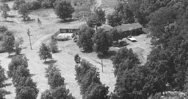 Vintage Aerial photo from 1990 in Elbert County, GA