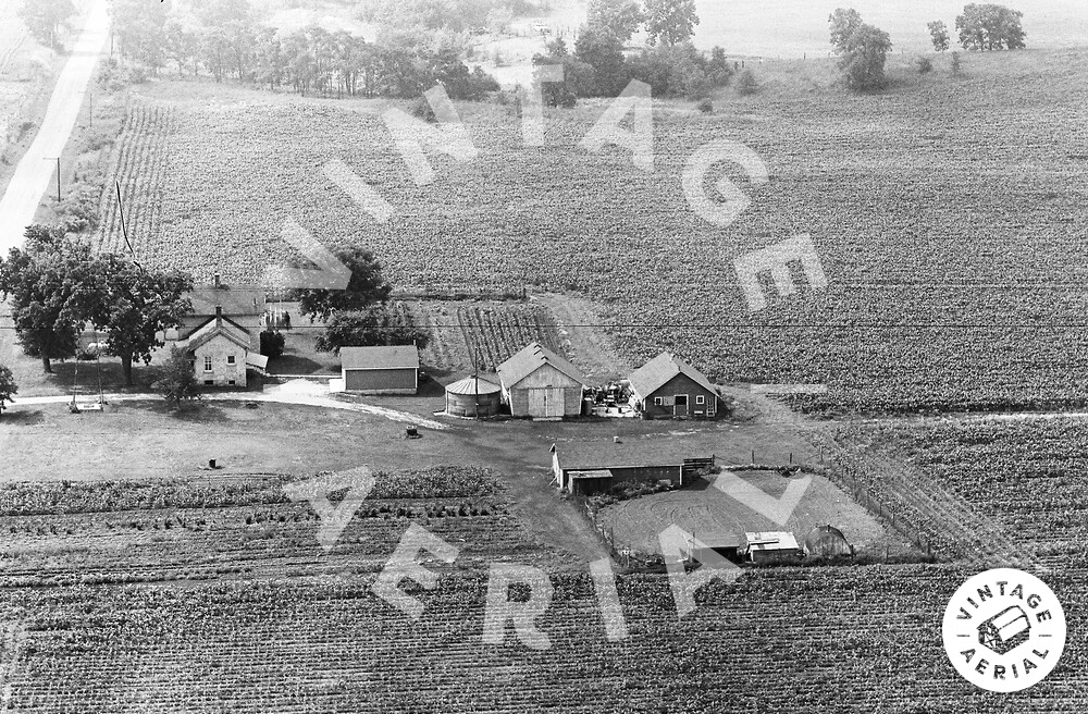 Vintage Aerial Wisconsin Rock County 1964 2CRO1