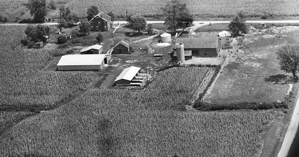 Vintage Aerial photo from 1963 in Randolph County, IL