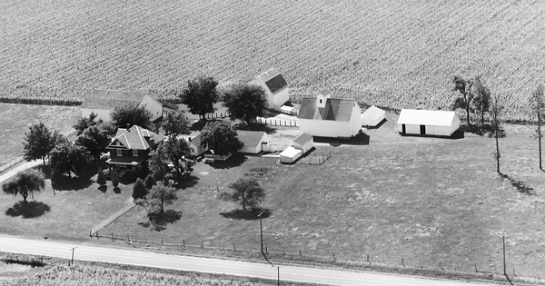 Vintage Aerial photo from 1966 in Woodford County, IL