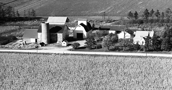 Vintage Aerial photo from 1973 in Mitchell County, IA