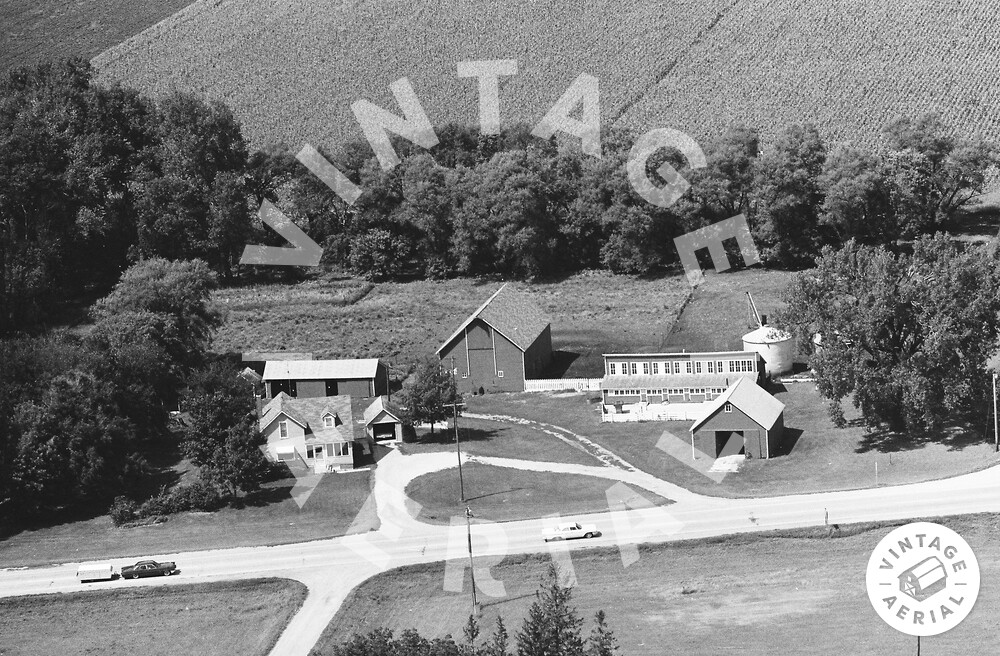 Vintage Aerial Iowa Hancock County 1968 39XHA17