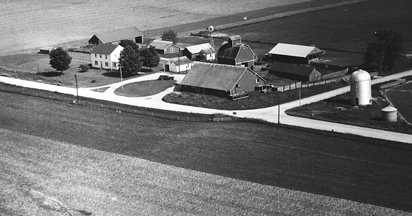 Vintage Aerial photo from 1970 in Clinton County, IA