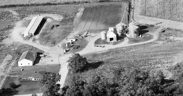 Vintage Aerial photo from 1981 in Jasper County, IN