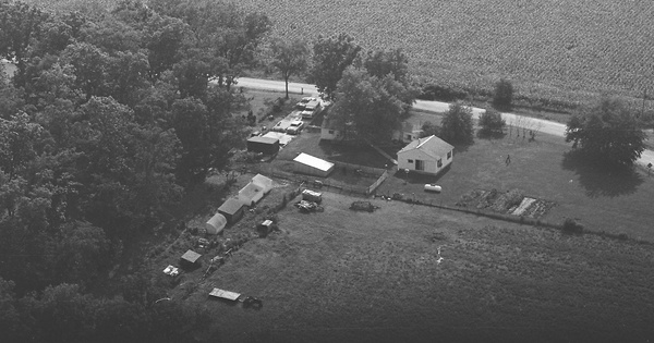 Vintage Aerial photo from 1981 in Cedar County, IA
