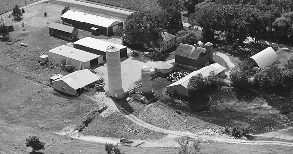 Vintage Aerial photo from 1981 in Le Sueur County, MN