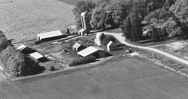 Vintage Aerial photo from 1975 in Mower County, MN