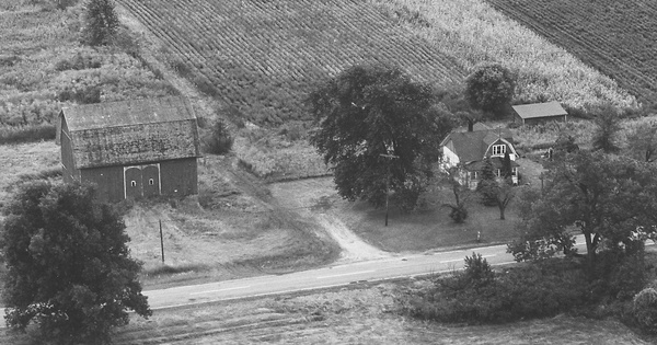Vintage Aerial photo from 1973 in Shiawassee County, MI