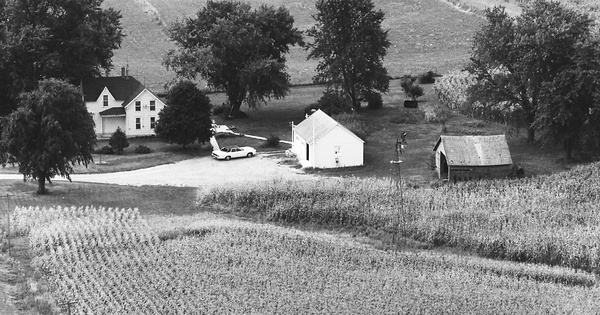 Vintage Aerial photo from 1976 in Poweshiek County, IA