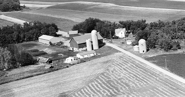 Vintage Aerial photo from 1967 in Rice County, MN