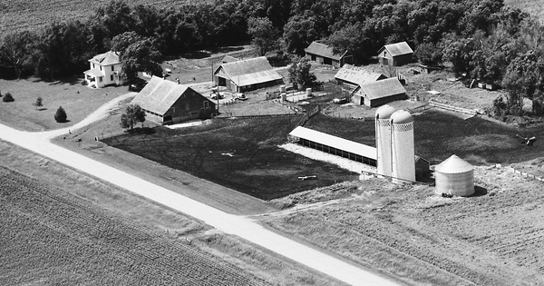 Vintage Aerial photo from 1983 in Rock County, MN