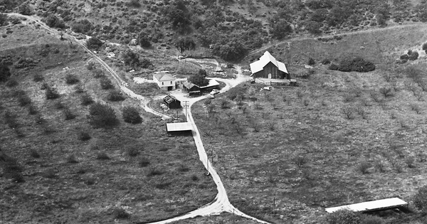 Vintage Aerial photo from 1969 in Shasta County, CA