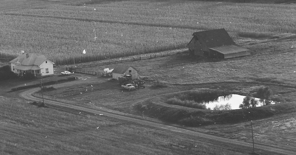 Vintage Aerial photo from 1976 in Hamilton County, IL