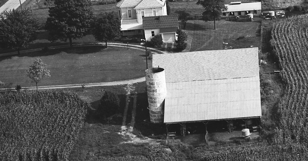 Vintage Aerial photo from 1973 in Clinton County, IN