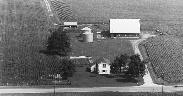 Vintage Aerial photo from 1968 in Blackford County, IN