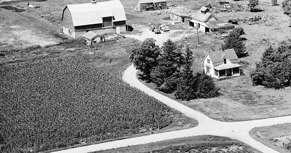 Vintage Aerial photo from 1968 in Swift County, MN