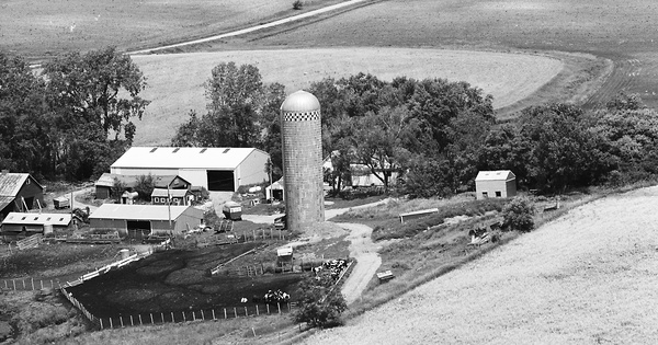 Vintage Aerial photo from 1978 in Union County, SD