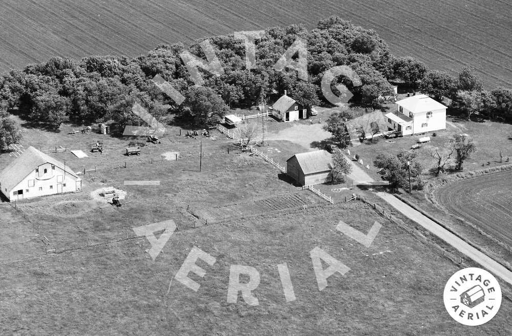 Vintage Aerial South Dakota Lake County 1985 3FFLA9