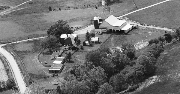 Vintage Aerial photo from 1975 in Page County, VA