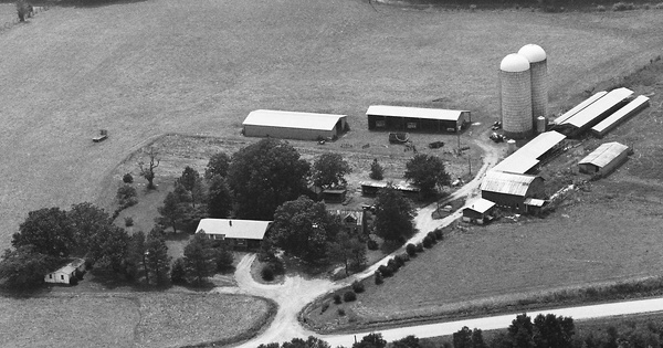 Vintage Aerial photo from 1986 in Lunenburg County, VA