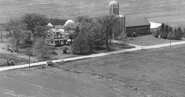 Vintage Aerial photo from 1977 in Calumet County, WI