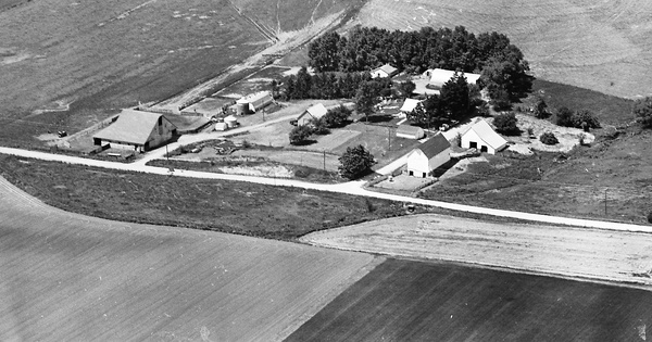 Vintage Aerial photo from 1964 in Iowa County, IA