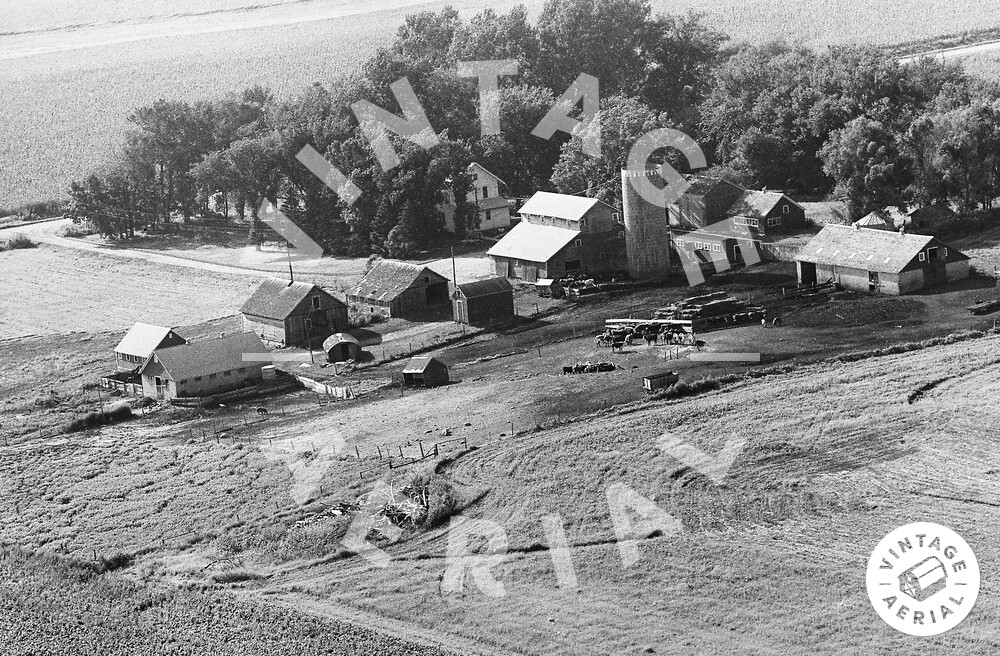 Vintage Aerial Iowa Osceola County 1970 36LOS31