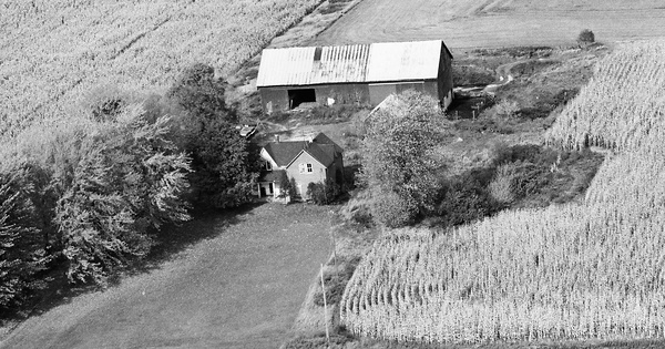 Vintage Aerial photo from 1988 in Sanilac County, MI