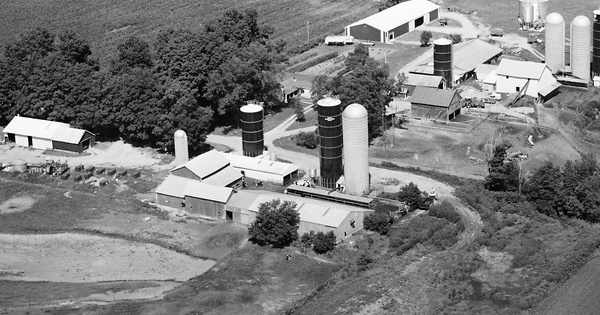 Vintage Aerial photo from 1982 in Shiawassee County, MI