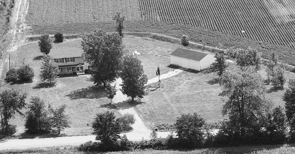Vintage Aerial photo from 1988 in Shiawassee County, MI