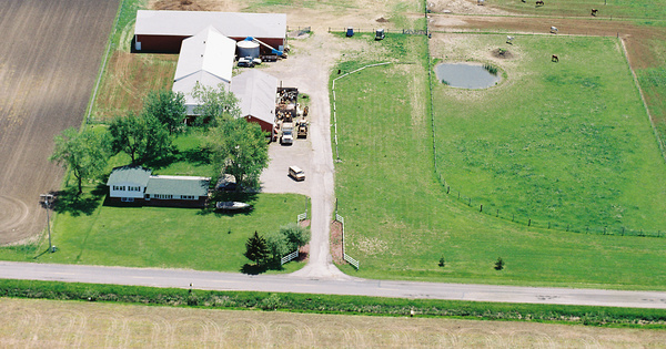 Vintage Aerial photo from 2001 in Monroe County, MI