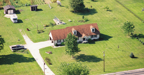 Vintage Aerial photo from 2000 in Madison County, IN