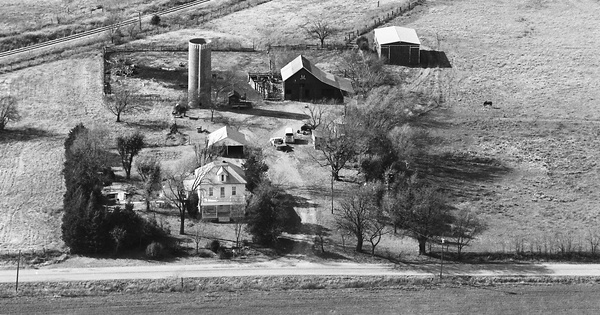 Vintage Aerial photo from 1982 in Greenwood County, KS