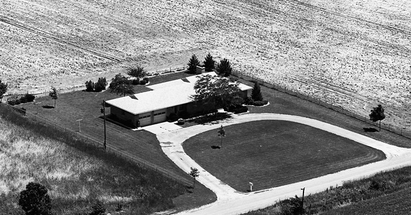 Vintage Aerial photo from 1968 in Clinton County, MI