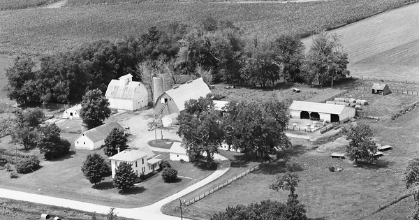 Vintage Aerial photo from 1980 in Delaware County, IA