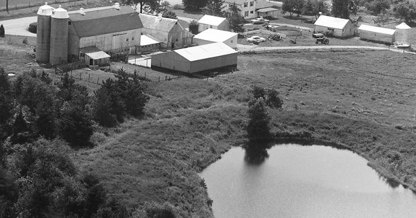 Vintage Aerial photo from 1968 in Livingston County, MI