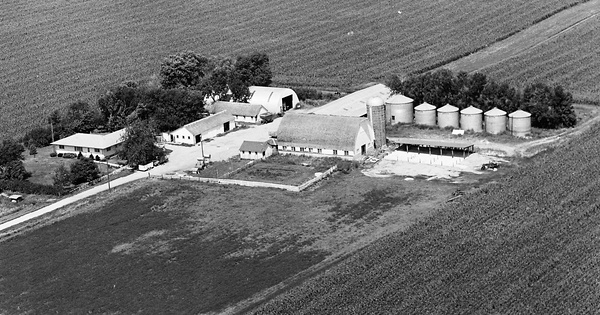 Vintage Aerial photo from 1971 in Hamilton County, IA