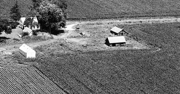 Vintage Aerial photo from 1972 in Tama County, IA